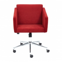 Кресло офисное «Milan» (хром флок, бордо, 10) - Изображение 3